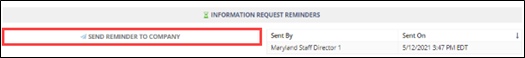 Send a reminder to the company about outstanding IRs